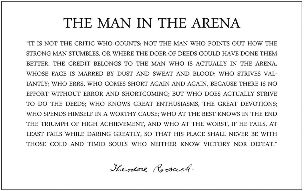 The man in the arena